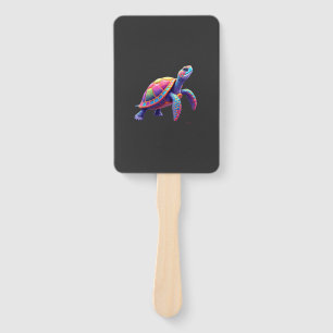 Colorful Splash Eastern Box Turtle (4) Hand Fan