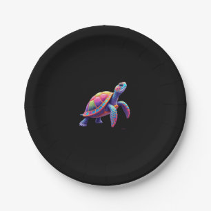 Colorful Splash Eastern Box Turtle (4) Paper Plates