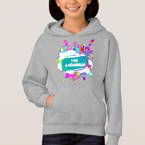 Colorful splash for girl hoodie