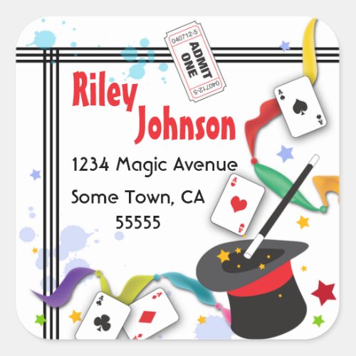 Colorful Splash Fun with Magic Address Label