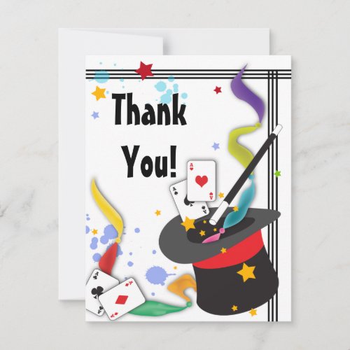 Colorful Splash Fun with Magic Note Card Custom Invitation