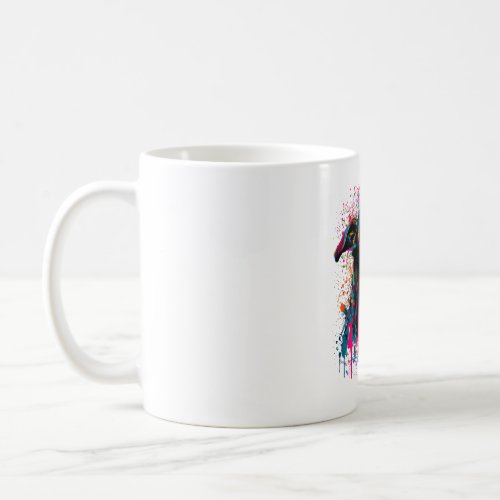 Colorful Splash Greyhound Portrait Puppy Owner Coffee Mug