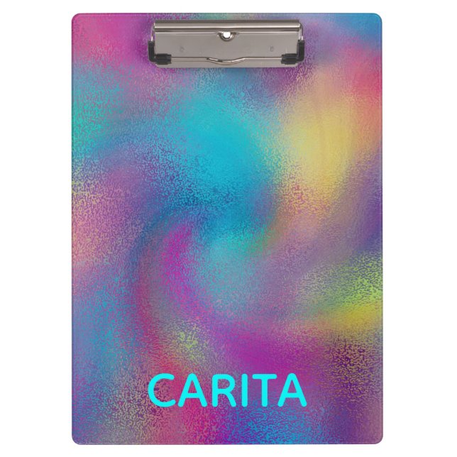 Colorful Splash Personalized Clipboard (Front)