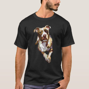 Colorful Splash Pitbull Dog Pittie Puppy T-Shirt