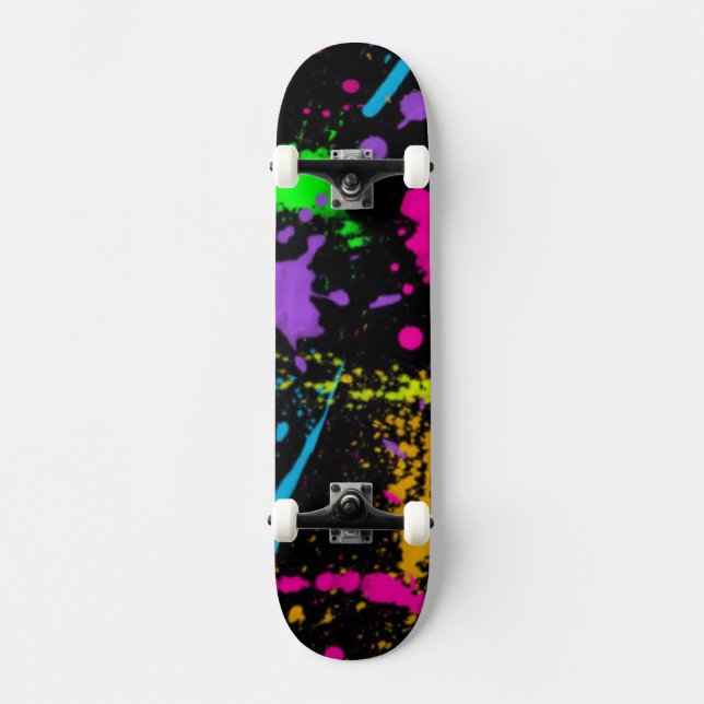 Colorful Splash Skateboard Deck (Front)