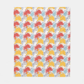 Colorful splash textures fleece blanket