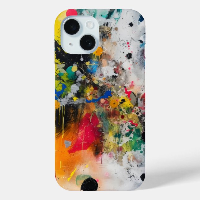 Colorful Splashes Abstract Art Case-Mate iPhone Case (Back)