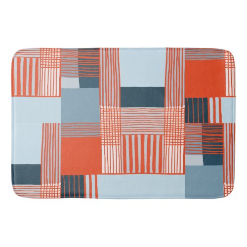Colorful Splashes and Dynamic Lines Bath Mat