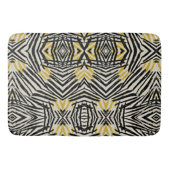 Colorful Splashes and Dynamic Lines Bath Mat (Front)