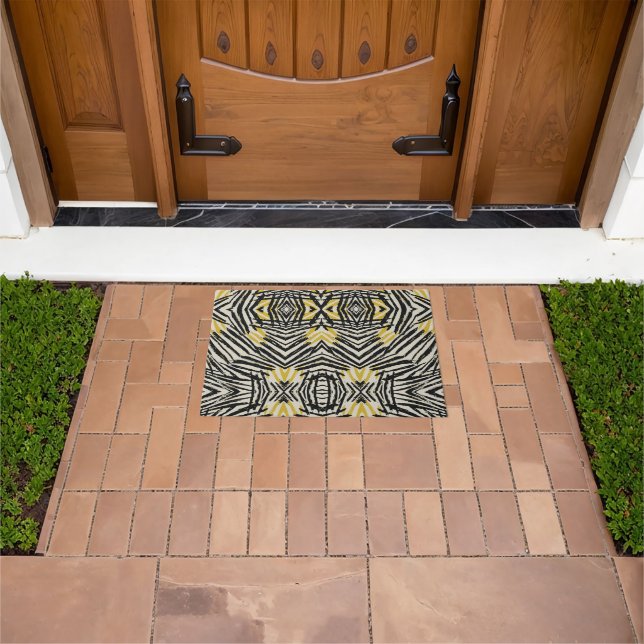 Colorful Splashes and Dynamic Lines Doormat (Outdoor)