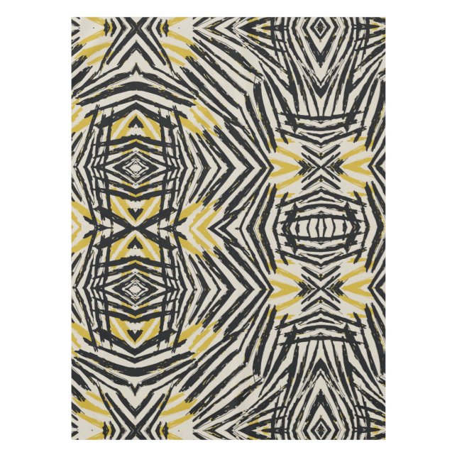 Colorful Splashes and Dynamic Lines Tablecloth (Front)