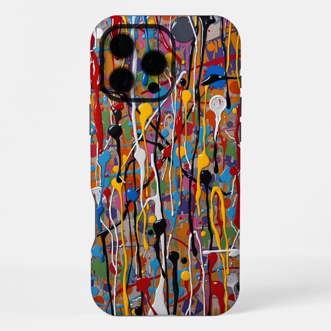 Colorful splashing pattern iphone case (Back)