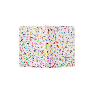Colorful Splatter Abstract Polka Dots Red Blue  Passport Holder