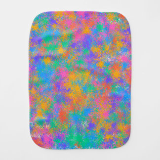 Colorful Splatter Baby Burp Cloth