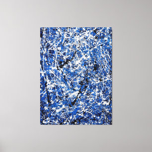 COLORFUL SPLATTER IX - Action painting -Abstract- Canvas Print