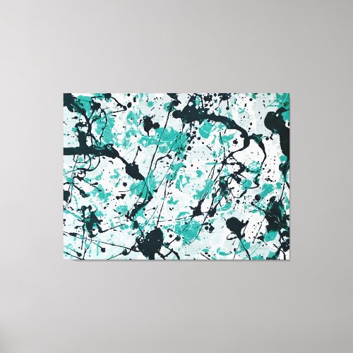 COLORFUL SPLATTER L V _ Action painting _Abstract_ Canvas Print