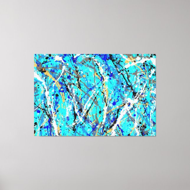 COLORFUL SPLATTER LXV - Action painting -Abstract- Canvas Print (Front)