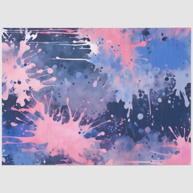 Colorful Splatter Paint Art Tissue Paper (Front)