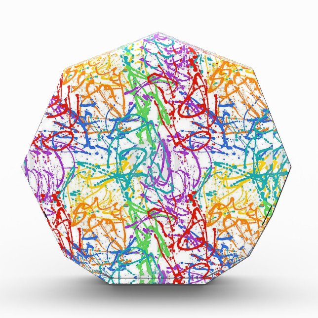 Colorful Splatter Paint Pattern Award (Front)