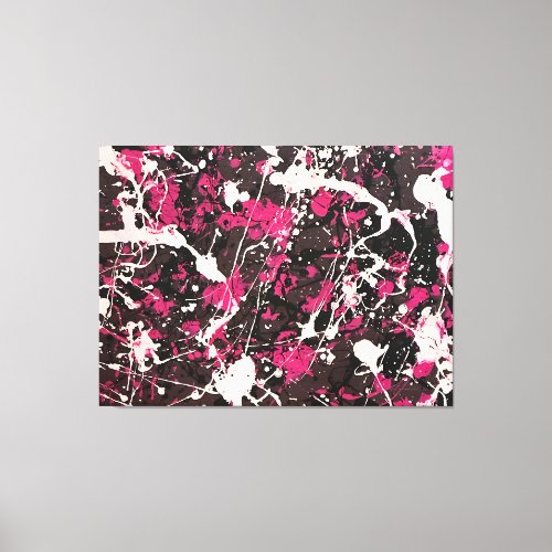 COLORFUL SPLATTER XLI _ Action painting _Abstract_ Canvas Print