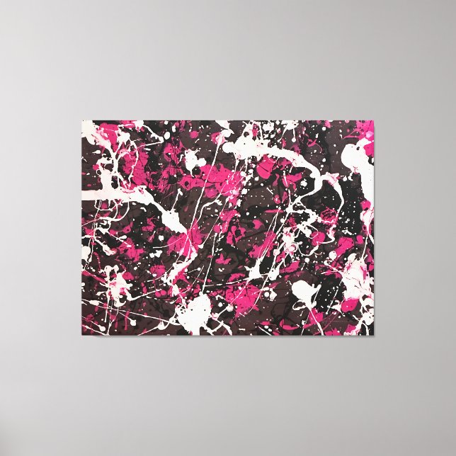 COLORFUL SPLATTER XLI - Action painting -Abstract- Canvas Print (Front)