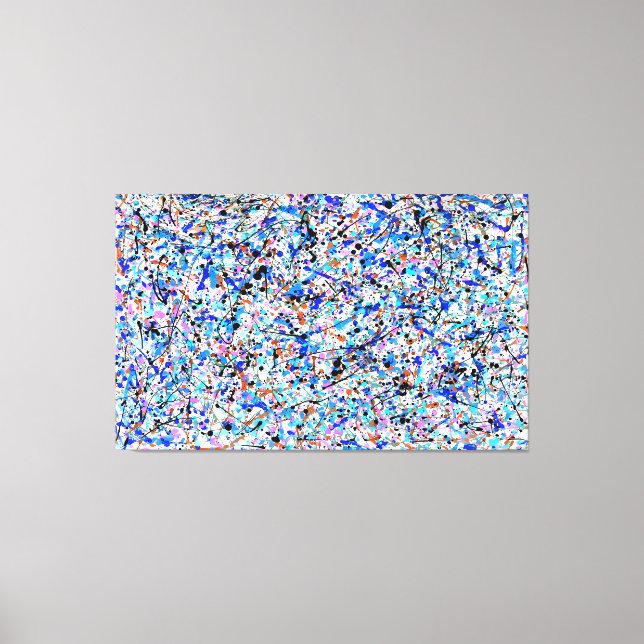 COLORFUL SPLATTER XVI - Action painting -Abstract- Canvas Print (Front)