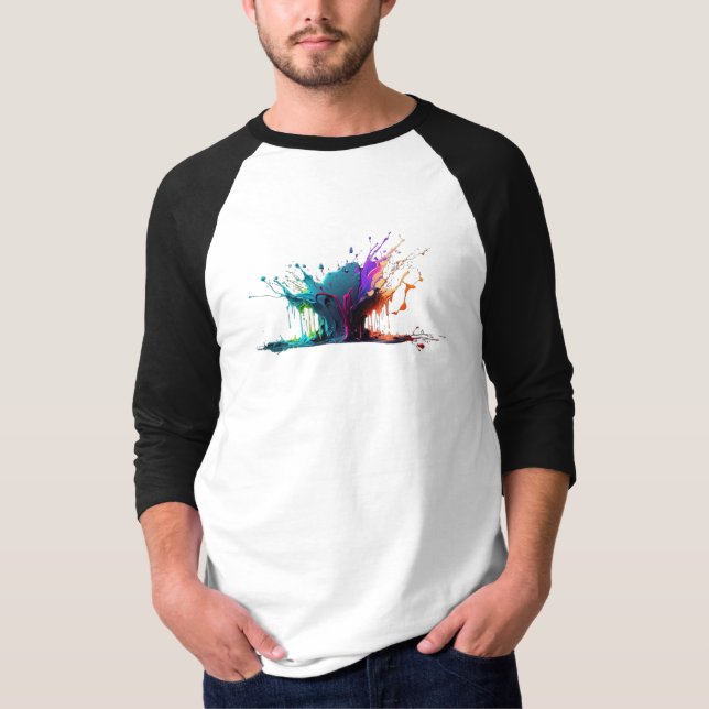   Colorful splattering paint T-Shirt (Front)