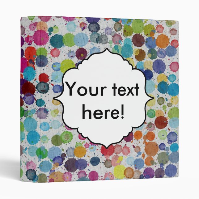 Colorful splatters abstract design binder (Front/Spine)