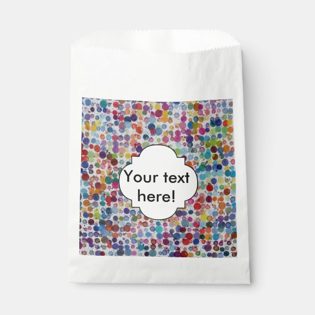Colorful splatters abstract design favor bag (Front)