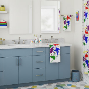 Colorful splatters bath towel set