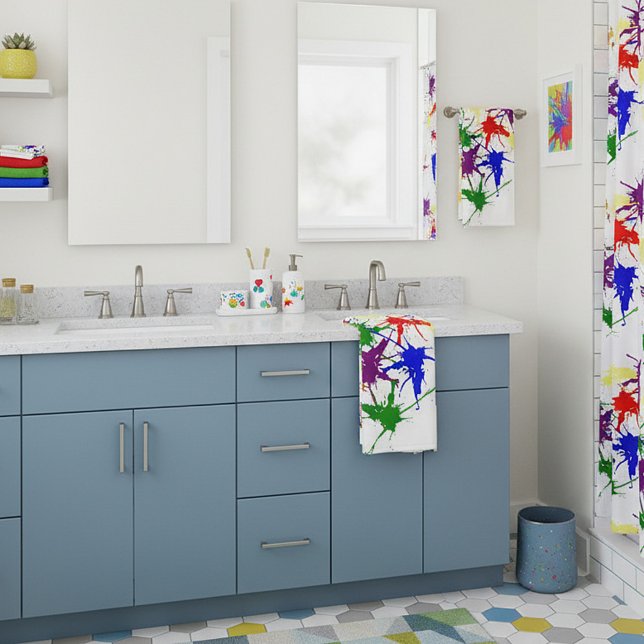 Colorful splatters bath towel set (Creator Uploaded)