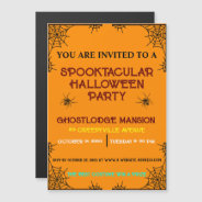 Colorful Spooktacular Halloween Party Magnetic Invitation at Zazzle