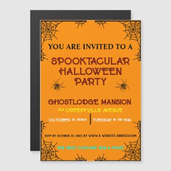 Colorful Spooktacular Halloween Party Magnetic Invitation by NCL_DESIGNS at Zazzle
