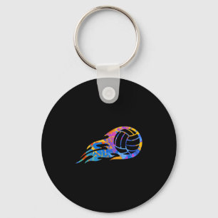 Colorful Sport Volleyball Graphic - Volleyballer D Keychain