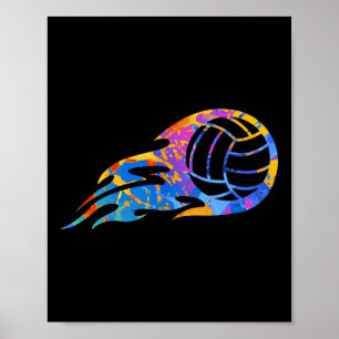 Colorful Sport Volleyball Graphic - Volleyballer D Poster