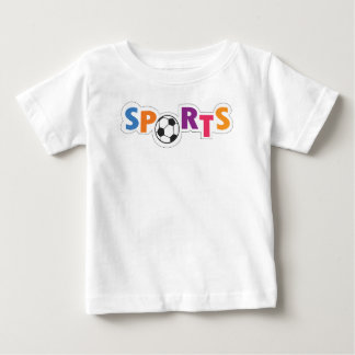 Colorful Sports text design with a soccer ball Baby T-Shirt