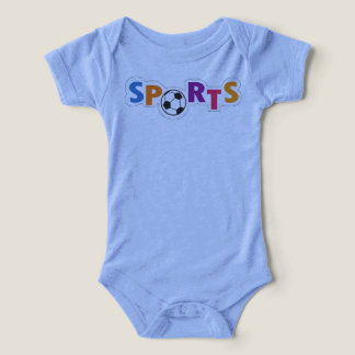 Colorful Sports text design with a soccer ball Infant T-shirt