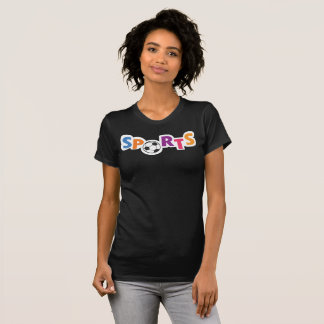 Colorful Sports text design with a soccer ball T-Shirt