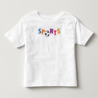 Colorful Sports text design with a soccer ball Toddler T-shirt