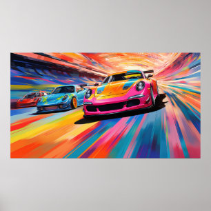Colorful Sportscars Poster