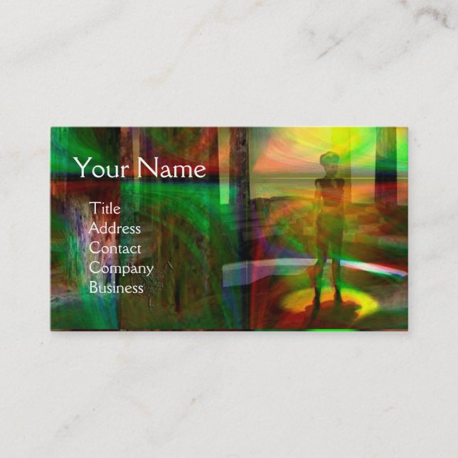 COLORFUL SPOTLIGHTS AND SCENIC LIGHT STREAMS BUSINESS CARD (Front)