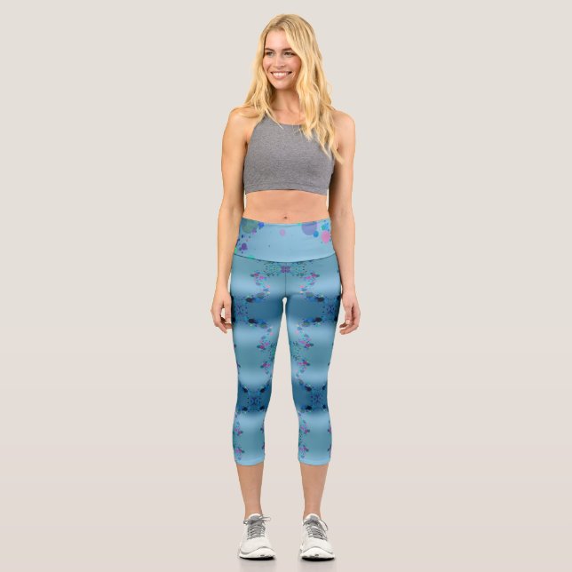 Colorful Spots Capri Leggings (Front)