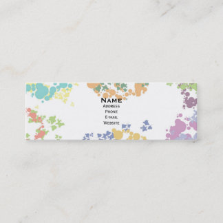 Colorful spots horizontal skinny business card