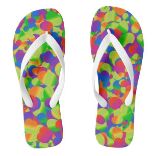 Colorful Spotted Flip Flops