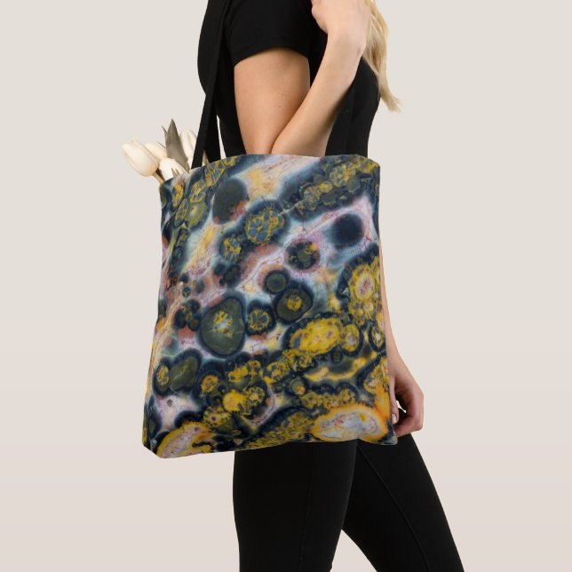 Colorful Spotted Ocean Jasper Tote Bag (Close Up)