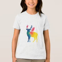 Colorful Spray Paint Deer Silhouette Kids
