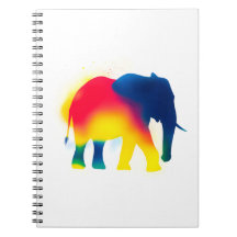 Colorful Spray Paint Elephant Silhouette