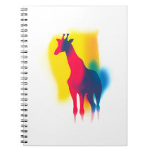 Colorful Spray Paint Giraffe Silhouette