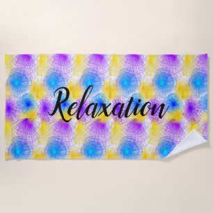 Colorful Sprial Circles Relaxation Beach Towel