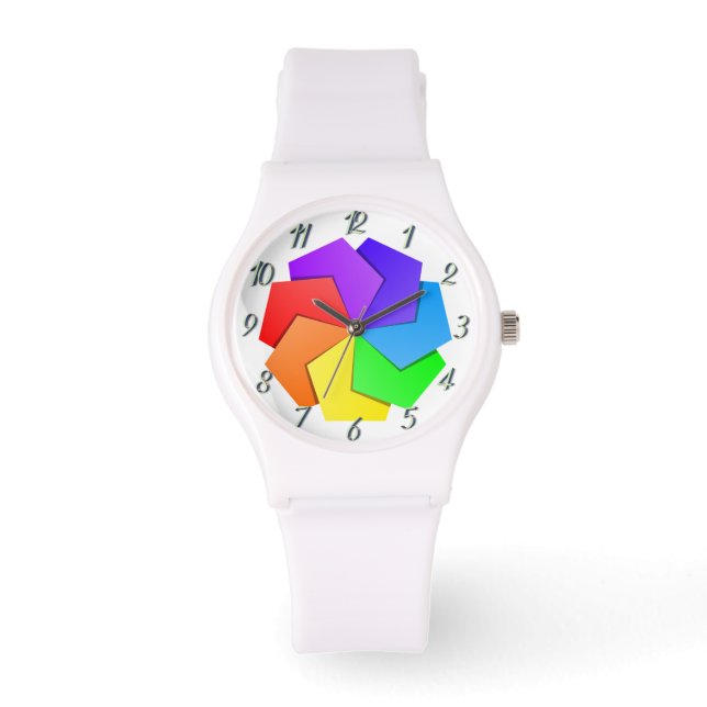 Colorful Sprial Designed eWatch Women Sporty Watch (Front)